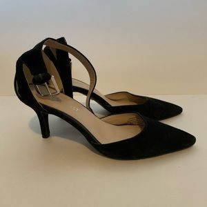 Nine West Suede  Ankle strap Kitten Heel